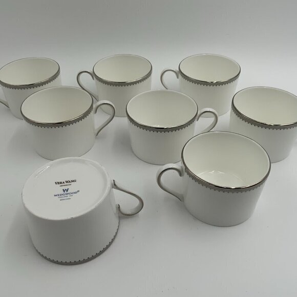 Set of 8 VERA WANG by WEDGWOOD GROSGRAIN CUPS - Picture 6 of 6